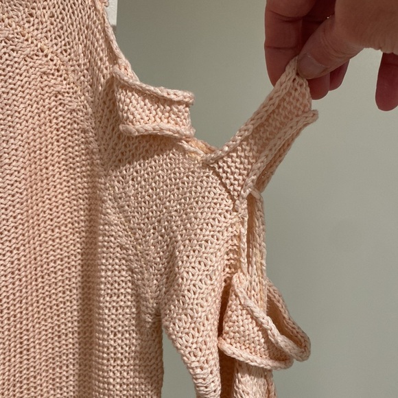 PRETTY IN PINK!!  NWT Miracle womens crew neck sweater with cut out sleeves. - Picture 4 of 7